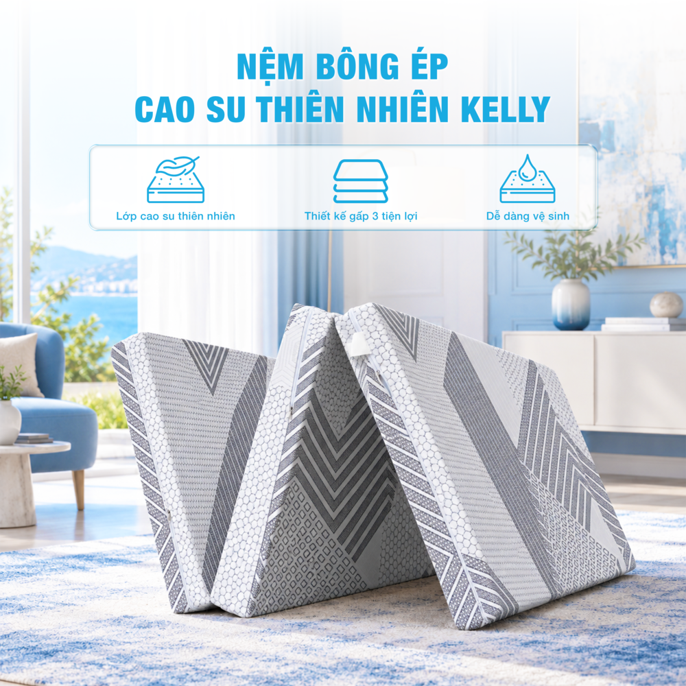 Nệm Cao Su Bông Kelly 2 Nệm Cao Su Bông Kelly - Ảnh 2